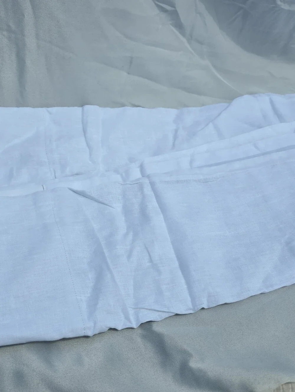 Quince European Linen True Blackout Curtain WHITE 96 x 84 SINGLE PANEL 96